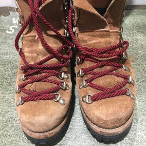 VINTAGE VIBRAM LEATHER HIKING BOOTS SIZE 8